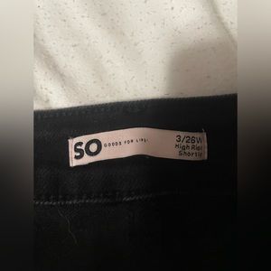 SO “Good For Life” High Rise Shortie Jean Shorts